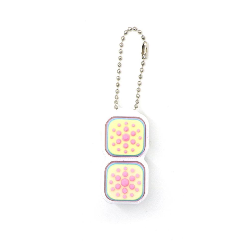 Cute 9 Keys Button Keycap Portable Push Button Clicker Keychain Decompression Keychain Pass The Time