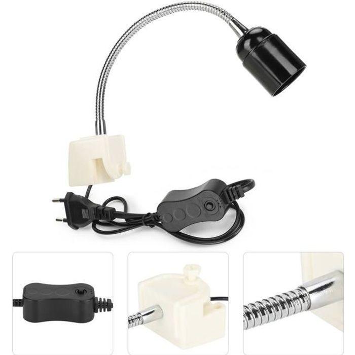 Support de lampe chauffante pour reptile, support de lampe de reptile à spectre complet UVB, pour lampe de pèlerinage tortue Lampe