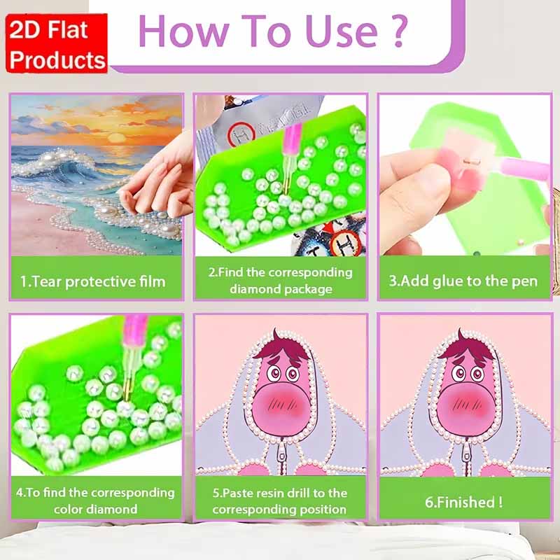 Disney Pearl Painting Inside Out Mumu Art Kit Adult Beginner Home Wall Decor Special Shape