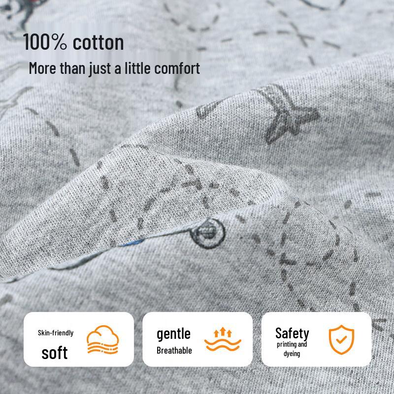 Yiershuang Boys' Pure Cotton Thermal Underwear Set