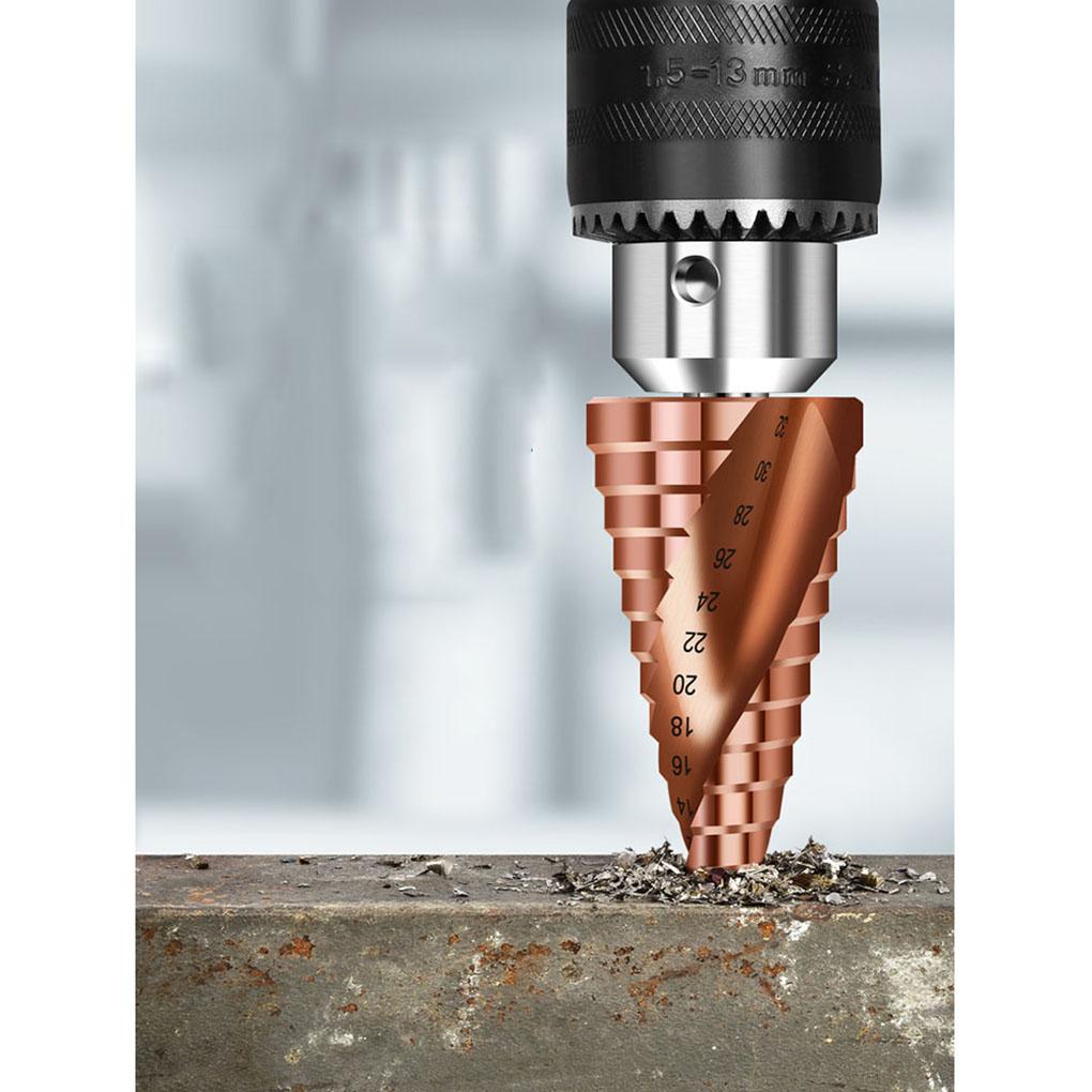 Stupňovitý vrták Kuželový vrták do dřeva Obrábění dřeva Vysokorychlostní rotační vrták do oceli, 4–12 mm