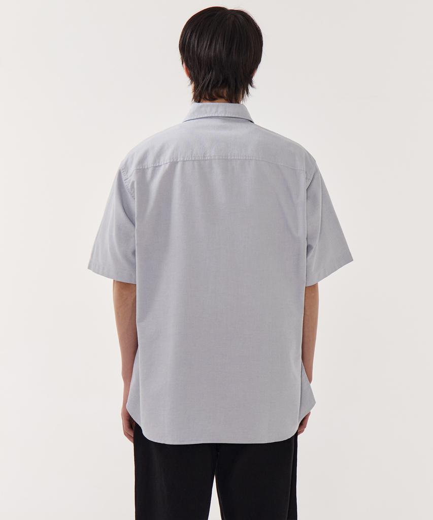 Musinsa Standard Relaxed Oxford Short Sleeve Shirt [Grey]
