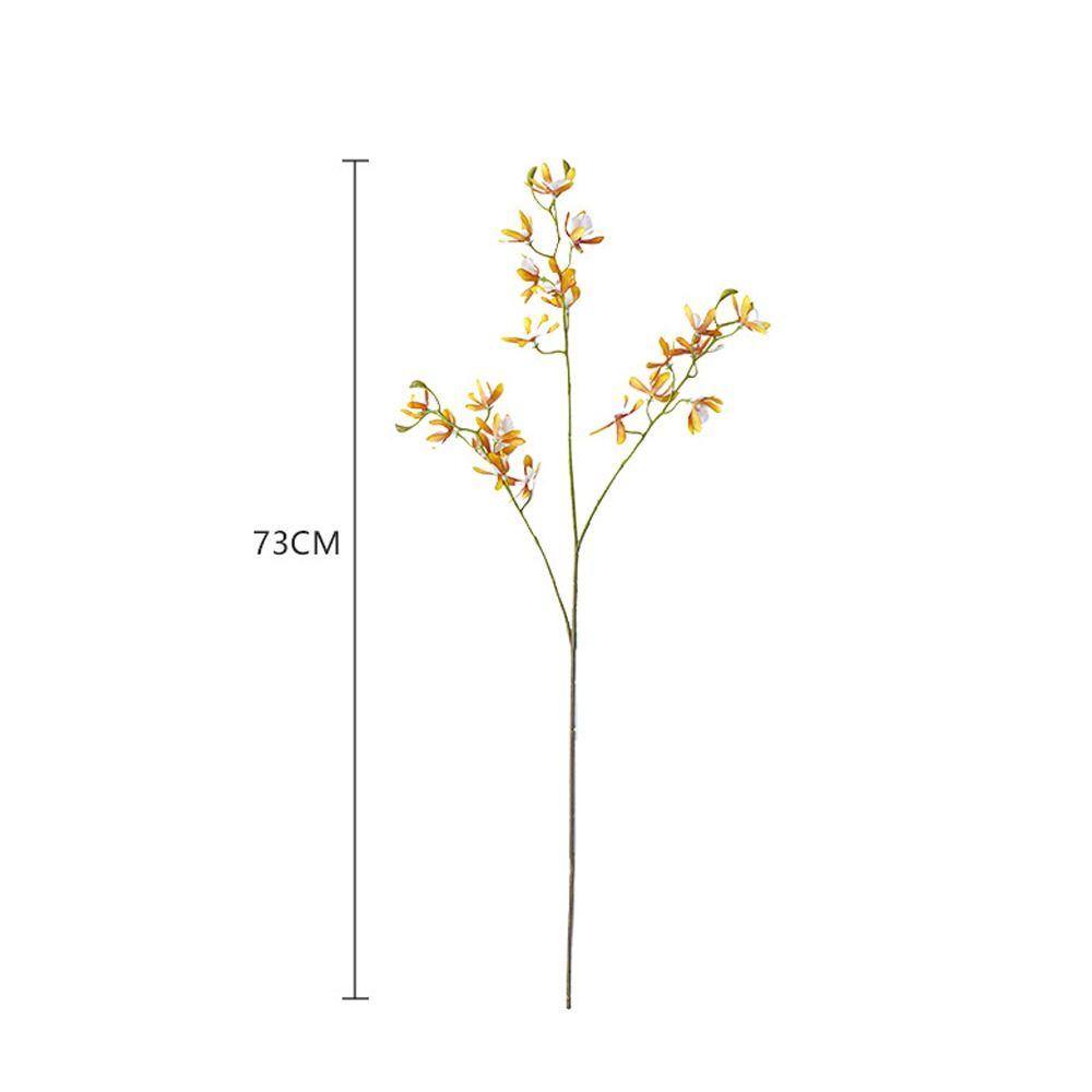 Real Touch Artificial Papilio Orchid 3 Fork Simulation Phalaenopsis  Home Office Decor