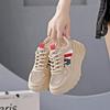 Fashion Shoes for Women's Mesh Hollow Out Thick Sole Inner Height Increase Casual Shoes Breathable Women's  Sneakers Zapatillas De Mujer