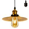 Retro Copper-colored Pendant Light, Hanging Ceiling Lamp, Nordic Style, Modern Industrial Style, E26 Base, Bulb Not Included, Steel Construction, for