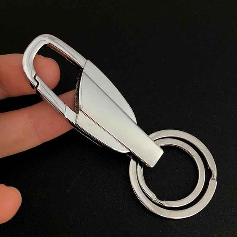 Personalized Anti-Lost Car Keychain with Metal Laser Engraved Logo