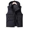 Gilet imbottito da uomo con cappuccio staccabile