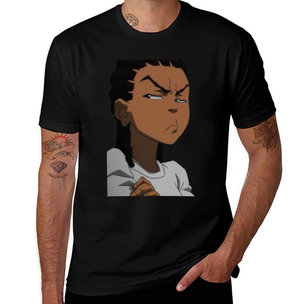 La T-shirt Huey The Boondocks t-shirt in cotone 100% T-shirt unisex cotone pesante T-shirt