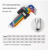 Colored Hex Key Set with Multifunctional 6-Point Screwdriver