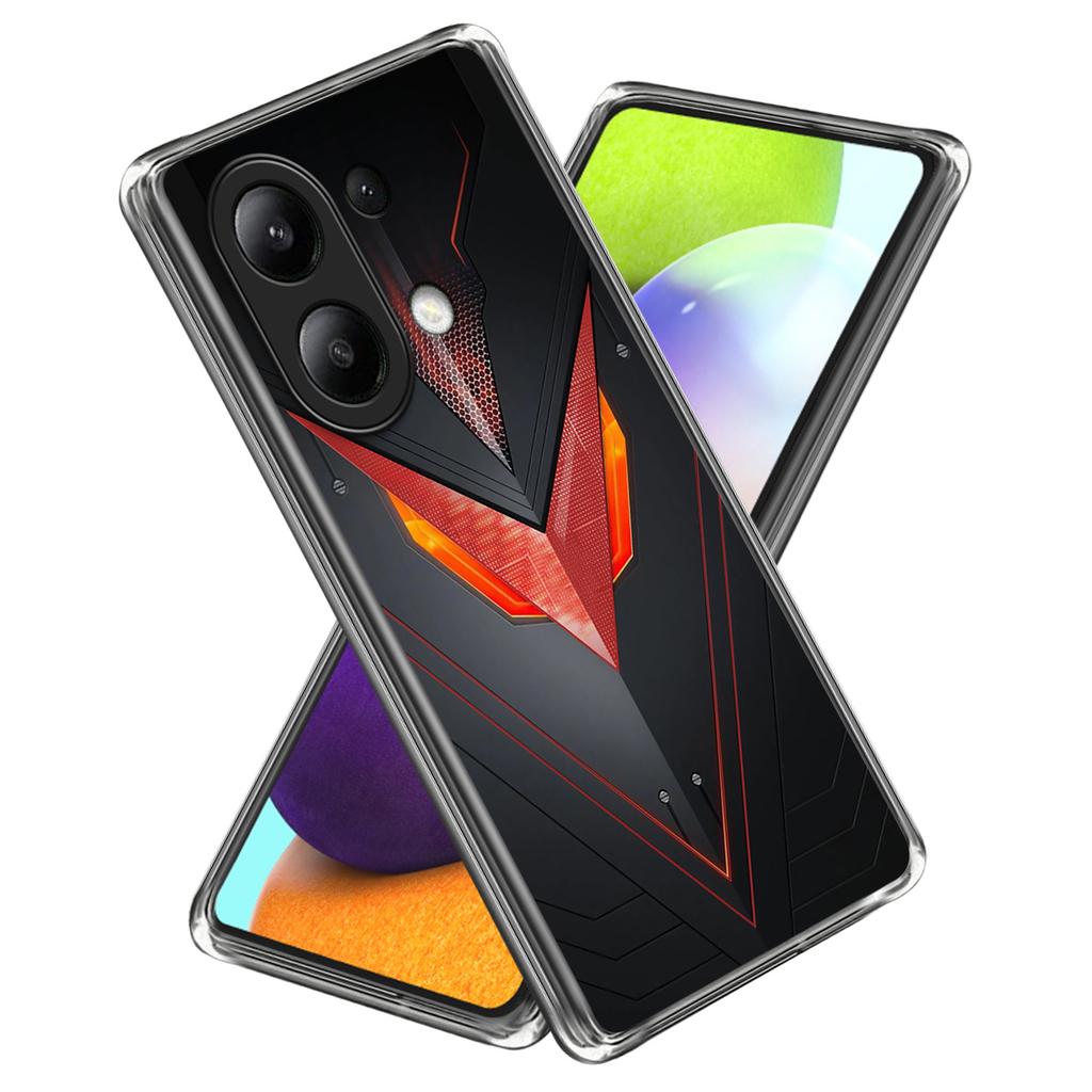 For Xiaomi Redmi Note 13 4G Case Shock-Absorbent TPU Pattern Printed Phone Cover