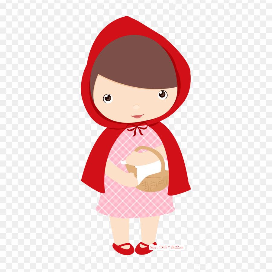little red riding hood and the little red riding hood big bad Iron On Patches For Clothing Applique Stickers On Clothes Heat-Sensitive Custom Patch