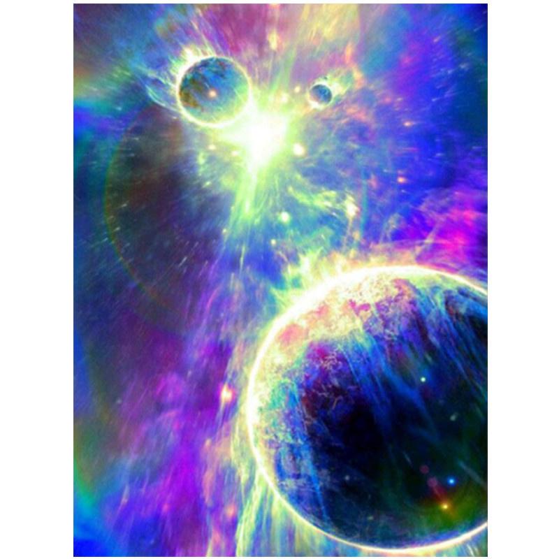 5D DIY Diamond Painting Blue Sky Universe Diamond Embroidery Cross Stitch Kit Full Rhinestone Mosaic Home Decor