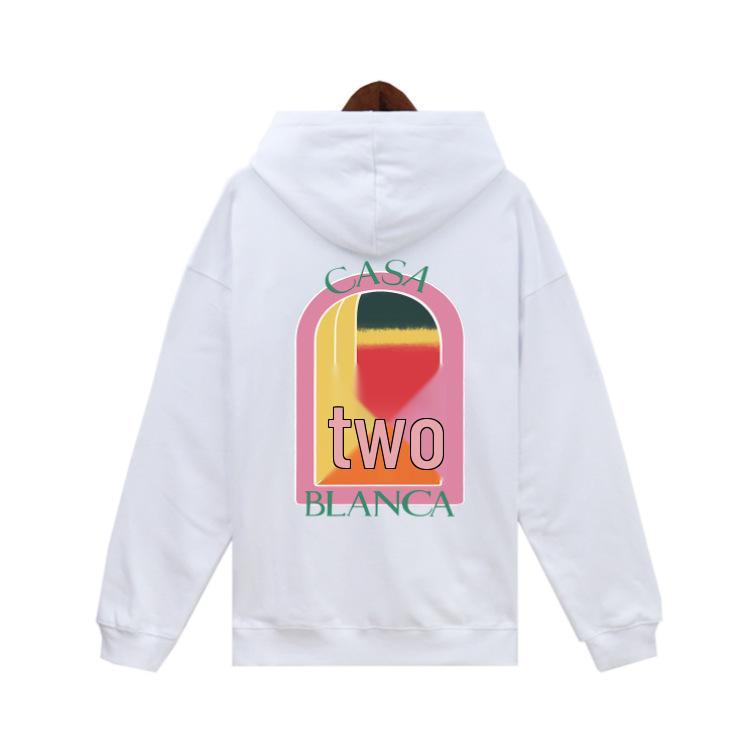Unisex Trendy European & American Loopback Hooded Sweatshirts - Autumn/Winter, Featuring Loose Casablanca Style