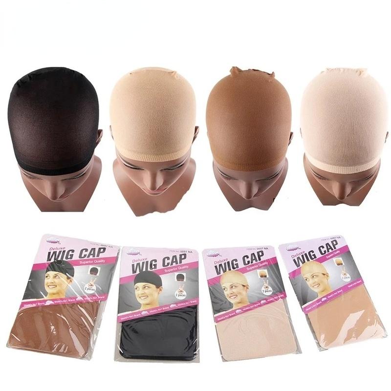 6Pieces (3Packs) Wig Cap Fashion Stretchable Navel Hair Net 2Pcs/Pack Stocking Wig Caps Free Size Nylon Mesh Wave Cap