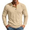 Men's Long Sleeve Shirt Casual Vintage Loose Fit Retro Top for Fall Winter