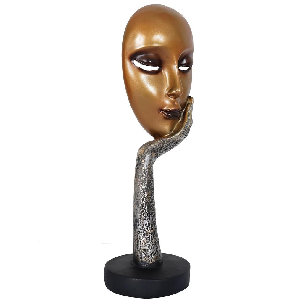 Presents New Lady Face Golden Showpiece, Perfect for Living Room, Entrance of Your Home or Office