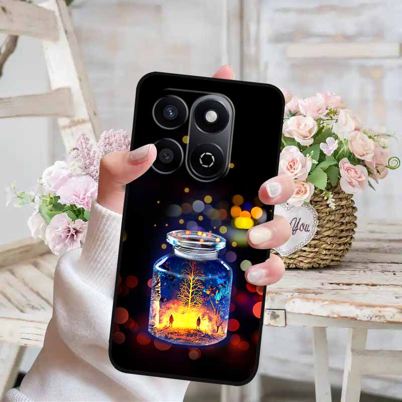 Soft Silicone Case For Honor X7c 4G 5G Cover Cat Painted Lovely Back Cover for Huawei Honor X7C 5G Phone Case HonorX7C TPU Para