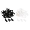 100PCS R-Type Nylon Cable Clamp Plastic P Clips Black Nylon Fasteners Cable Mounting Fix Hardware Electrical Fittings
