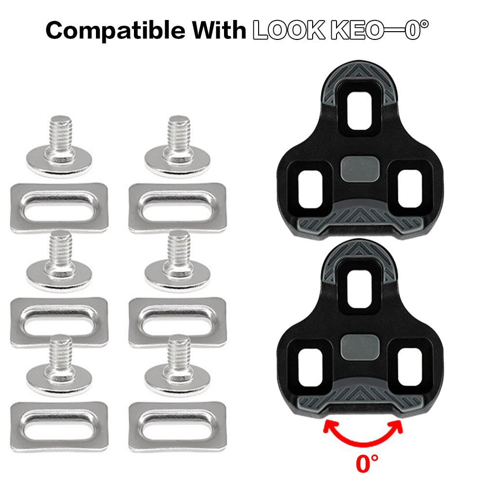 

Bike Cleats Compatible with Look KEO Cleats for Indoor Peloton Outdoor Cycling Road & Bicycle Clipless Spinning Cycle Shoes
