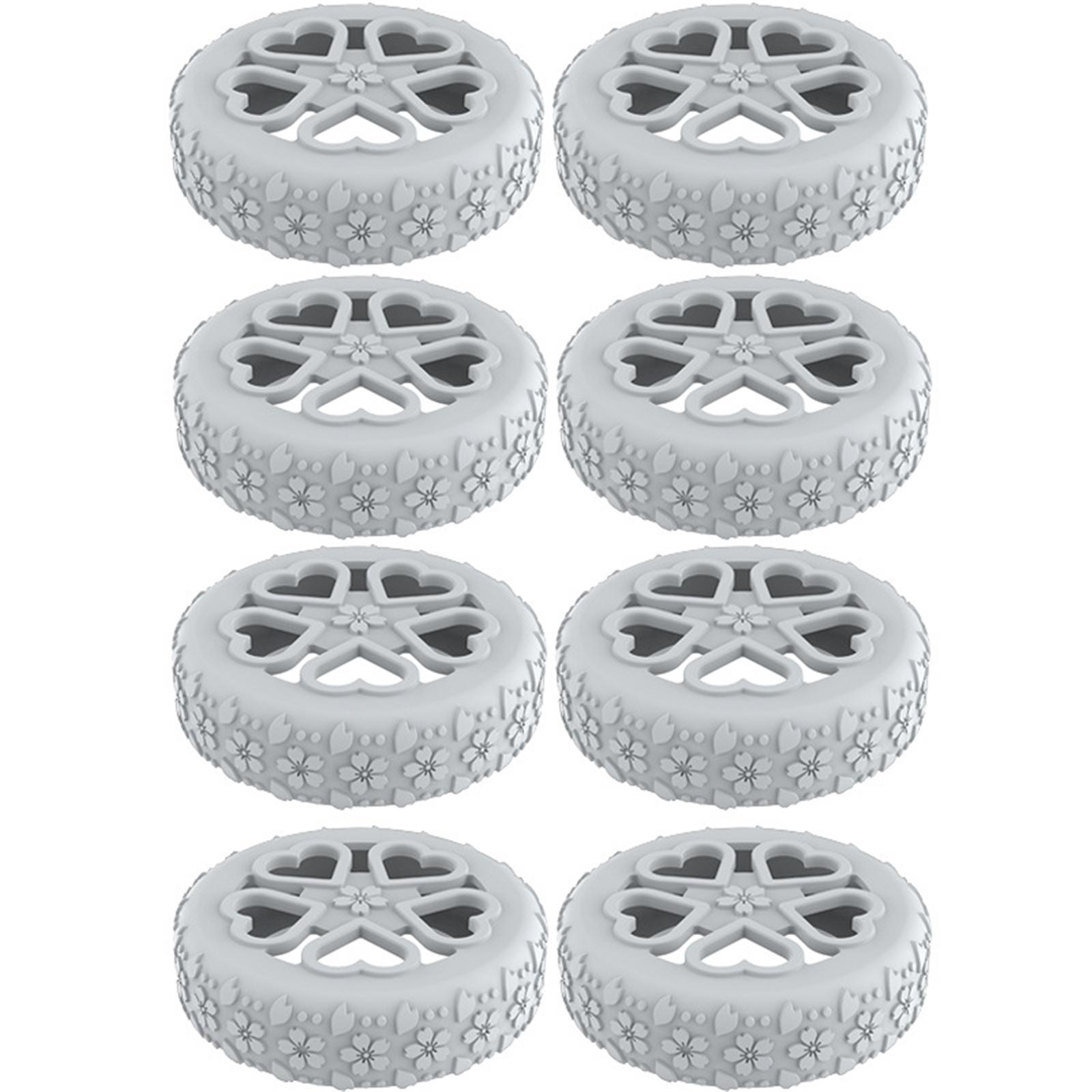 

8 шт. чехлы на колеса багажа силиконовые с цветочной текстурой снижают шум простая установка для защиты колес дорожного чемодана