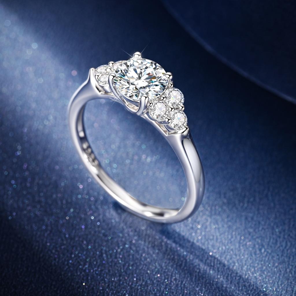 Moissanite Diamond Ring Authentic Copper Metal Metal Simple Sparkling Shiny Oval Stone Ring Designed For Women Engagement Luxury High Quality Fine