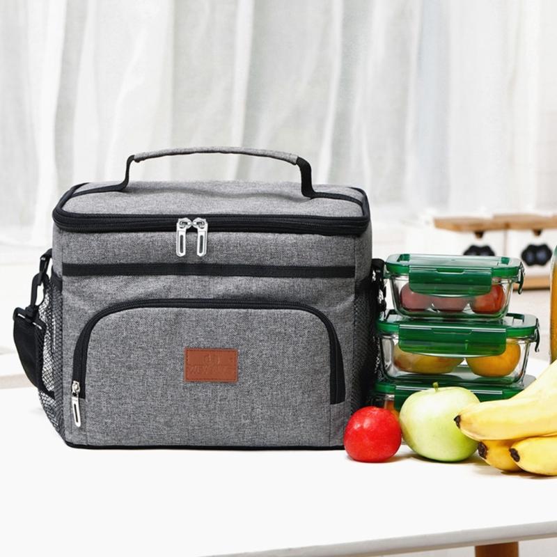 Portable Lunch Bag Insulated Bento Box for Women Men Reusable Lunch Box Dinner Container Large Capacity Handbag Food Bag