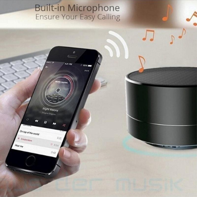 Subwoofer de metal portátil sem fio Bluetooth Speaker Computador Mini Bluetooth Audio MP3 Music Player