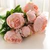 Vintage Artificial Peony Silk Flowers Bouquet for Home Wedding Decoration