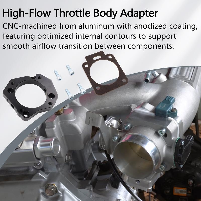 Throttle Body Adapter K RBC to K PRB 72mm Open For 06-15 Honda Civic Si 02-06 RSX K20 K24 ACURA Swap