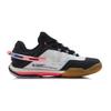 Li Ning Youth Badminton Series Shock Absorbing Breathable Wear Resistant Non Slip Low Top Running Shoes Kids sneakers Black White AYAR036-1