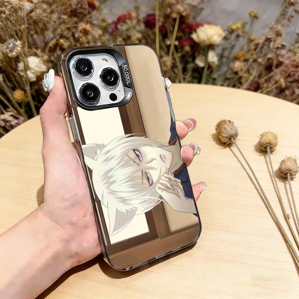 Kamisama Kiss Tomoe X Namami Phone Case For iPhone 17,16,15,14,13,12,11 Plus,Pro Max,XS,Colored Silver Plated Inside Cover