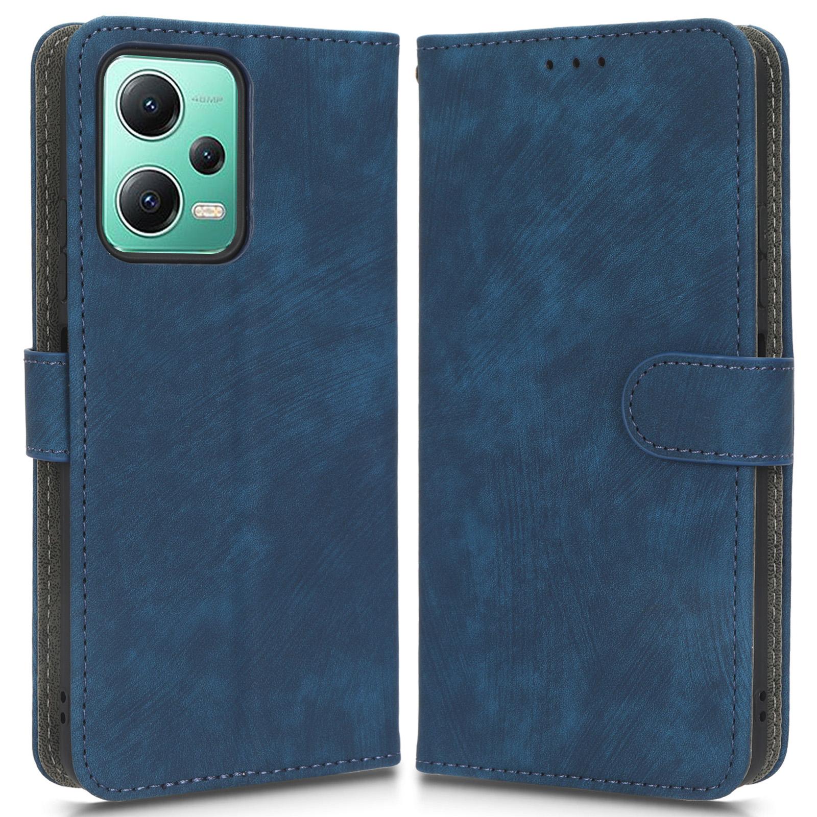 

Для Xiaomi Редми Примечание 12 5G (Глобальный)/(Индия)/(Китай)/Кожаный чехол-книжка для телефона Poco X5 5G с полной защитой, блокировкой RFID, подставкой и кошельком Blue