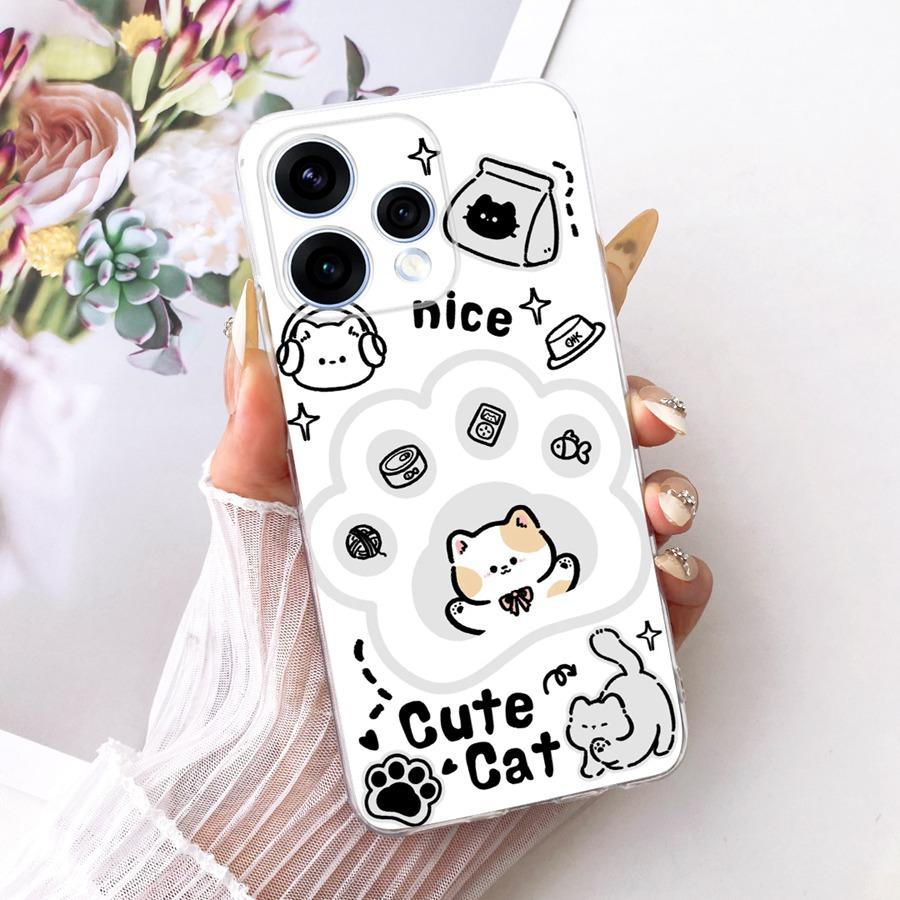 For OPPO Reno15 Reno 15F Case Cute Cat Painted TPU  Phone Case for OPPO Reno15 F Reno 15 CPH2825 Protective Soft Silicone Capa