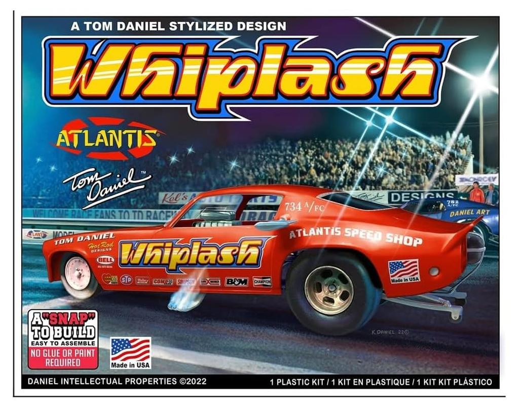 Atlantis Model Tom Daniel Funny Car Whiplash Plastic Model ATLAMCM8276 1/32
