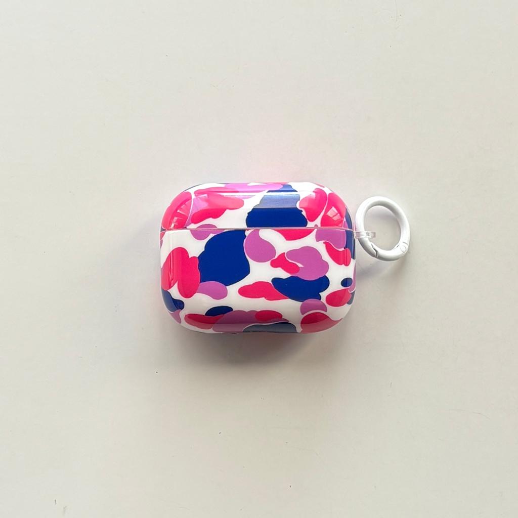 Fashion Creative Personality Colorful Camouflage Pattern Series With Hook Earphone Cover Case for AirPods 1 or 2 3 4 Pro 2 Pro 3