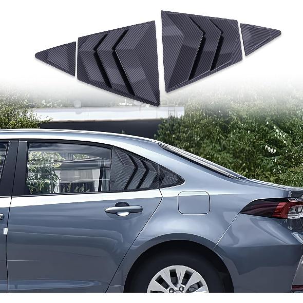 Rear Side Window Louvers for Corolla Compatible with Toyota Corolla     2024 2025 Exterior Accessories Air Vent Window Scoop Shades Blinds
