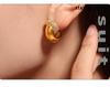 18K Gold Plated Crescent Moon Diamond Earrings - Exquisite Titanium Steel Jewelry
