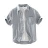 Foreign Trade Surplus Simple Soft Short-Sleeve White Shirt for Men, Comfortable High-End Casual Breathable Shirt