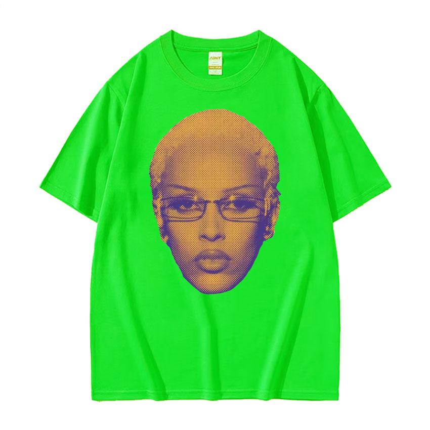 Retro Rapper Doja Cat Face Graphic Tee Shirt Men Women 90s Fashion Classic T Shirts Male Casual High Quality Cotton T-shirt Tops