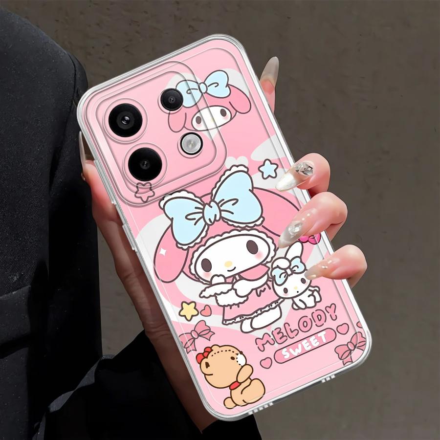 Cartoon Kuromi My Melody Soft Phone Cover Case for Xiaomi Redmi Note 14 Pro Plus 12 13C A4 10S 9 10 11S 12S 11 Note 13 14C