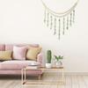 Hanging Photo Display Holder Wall Decor Wooden Bead Garland Realistic Eucalyptus Leaf Photo Display 