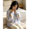 2026 Autumn Women Colorful Sweaters Knitting Basic Fashion O-Neck Style Loose Pullover Sweater