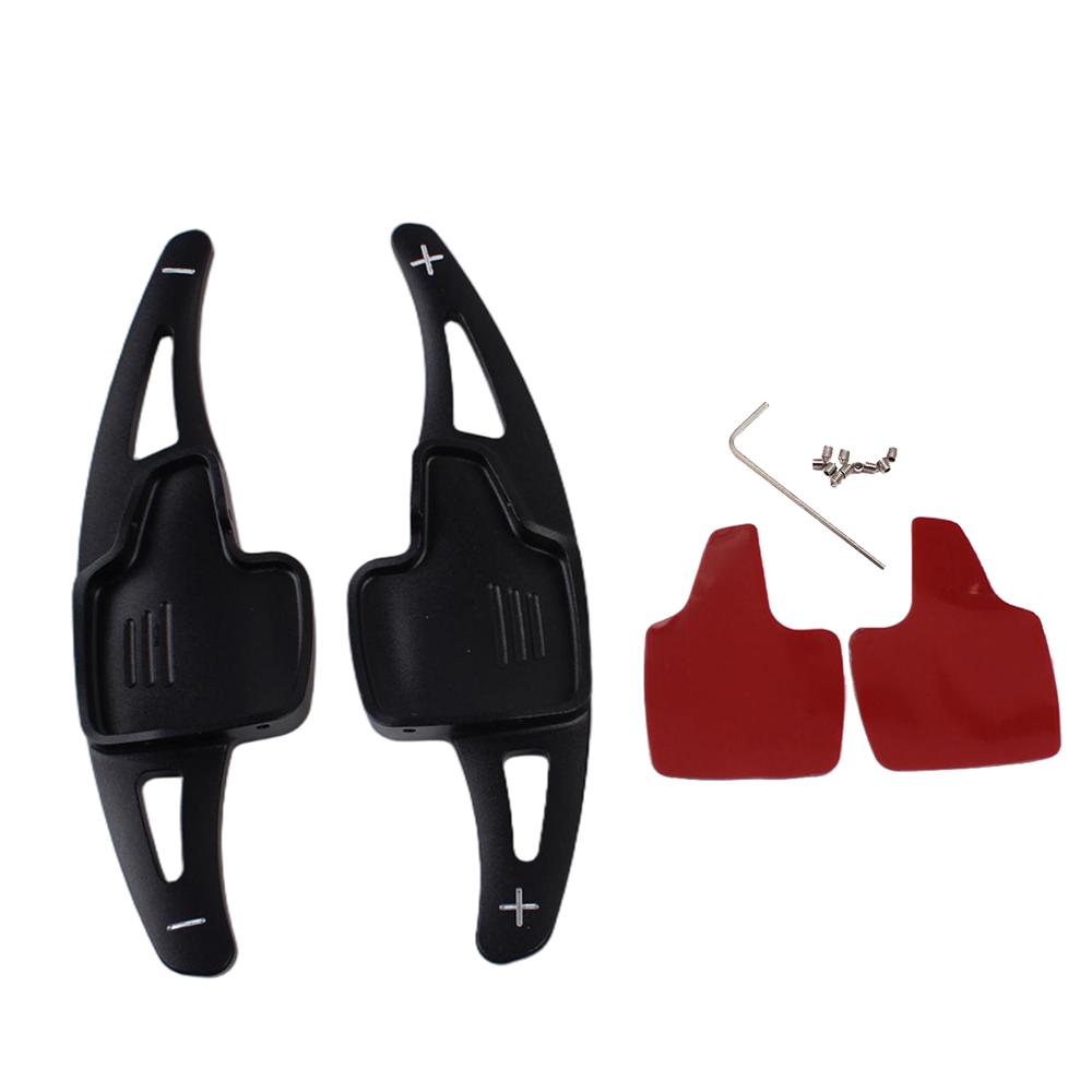 Pair Car Auto Steering Wheel Shift Paddle Extender Stickers Aluminum for 2015-up Ford Focus Kuga, +Ecosport, + Escape
