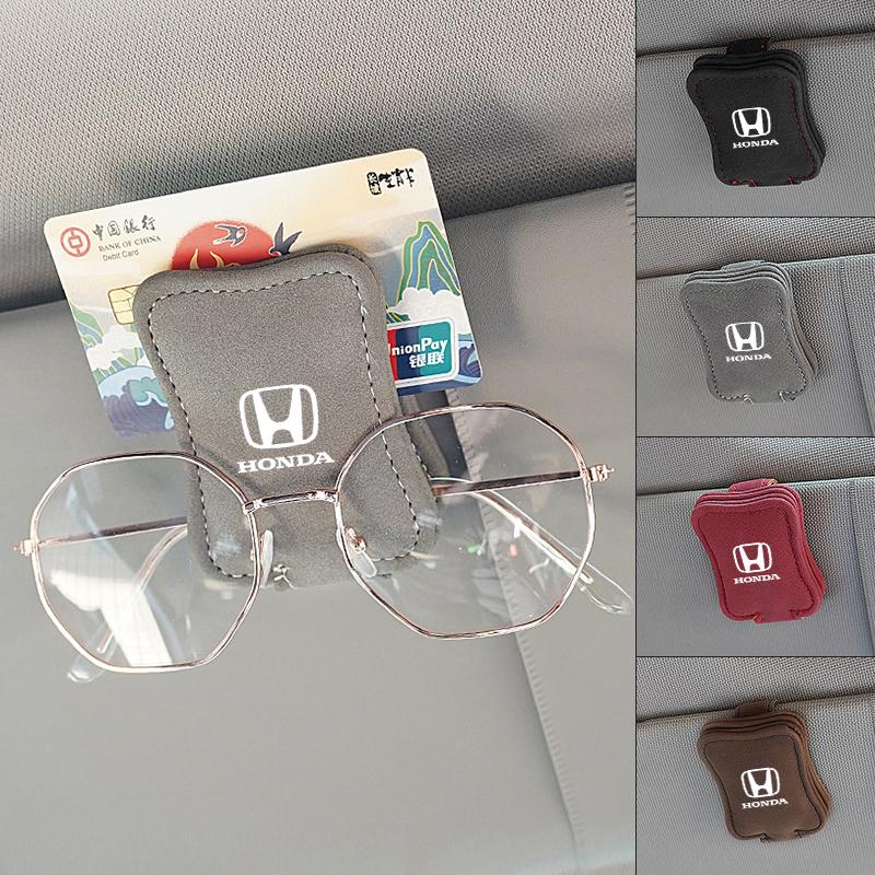 Car Sun Visor Glasses Clip Sunglasses Eyewear Storage Holder For Honda Civic Accord Fit CRV Jazz Odyssey Insight Legend HRV City EB1