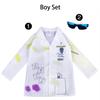 Halloween Gal vitenskapsmann kostyme Jenter Gutter Uniform Cosplay Sett For Barn Lek Rolle