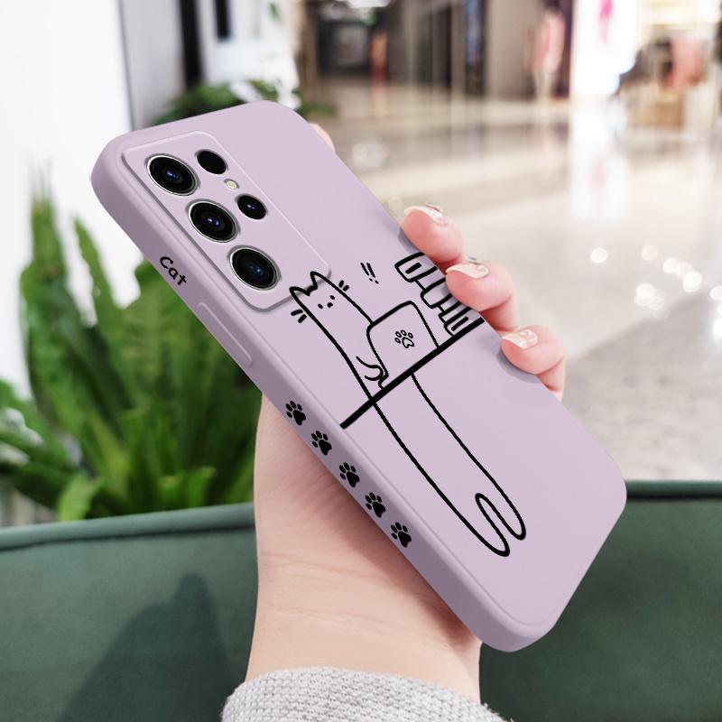 Hardworking Cats Phone Case For Samsung Galaxy S25 FE S24 S23 S22 S21 S20 S10 Ultra Plus Note 20 Ultra 10 9 Plus Cover