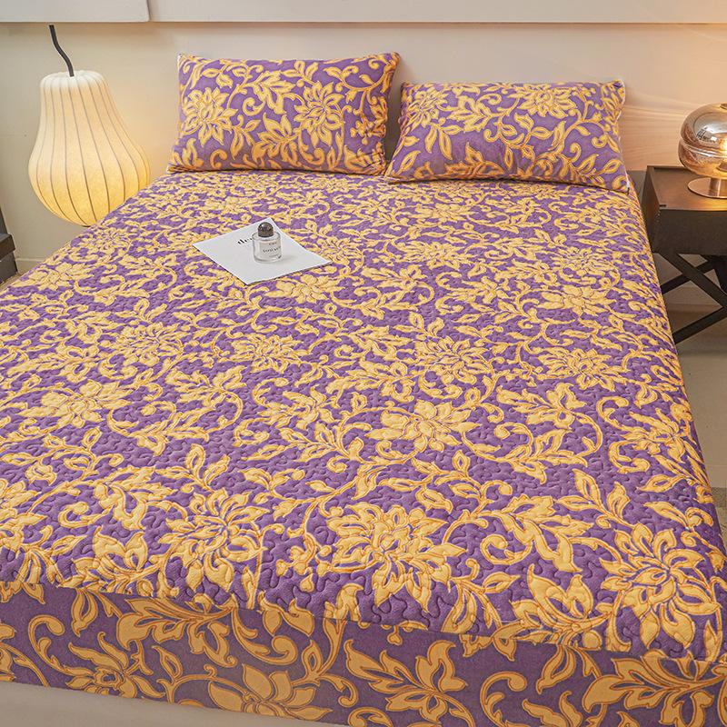 New Thickened Quilted Fitted Sheets, Mattress Protectors, Bed Covers, Single-piece Household Anti-slip Sheets