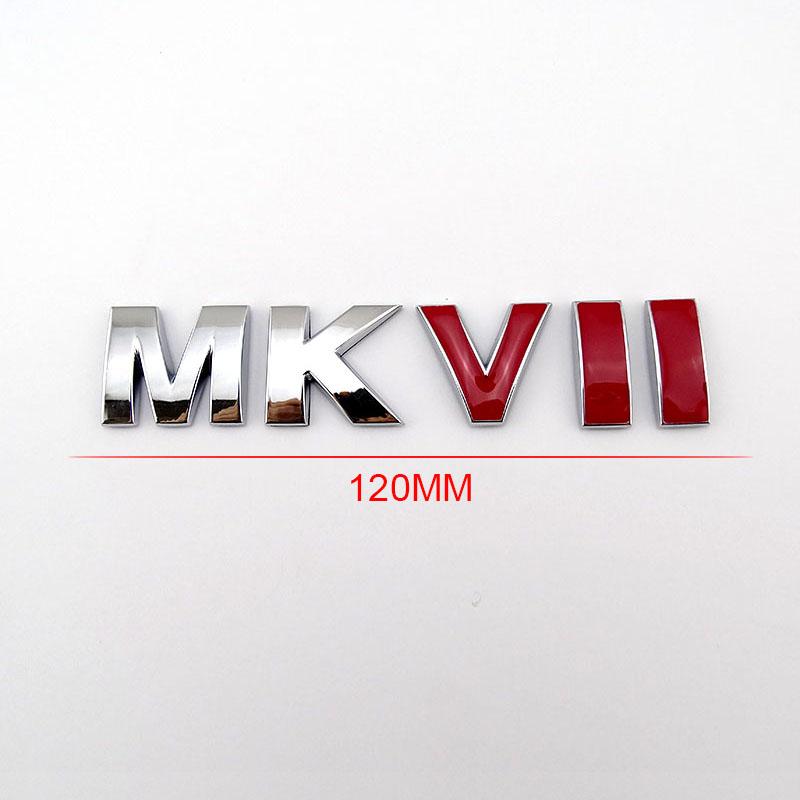 UDXKW1 3D MKVII auto grille Grill Emblem and rear truck Chrome Red Badge Car Sticker for VW Golf MK7