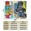 Monster Trucks Car Loves Flannel Blanket Winter  Super Warm Throw Blanket for Child Couch Chair Funny Bedspread Sofa Bed Cover