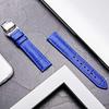BINLUN Genuine Leather Watch Band, Replacement, Genuine Leather, Calf Leather with a Snake Pattern, Unisex, 10 Colors, 12 Sizes (12/13/14/16/17/18/19/